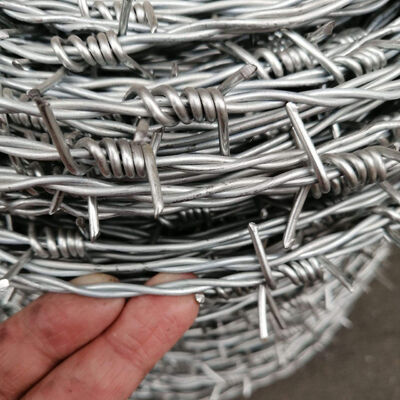 Galvanized Barbed Wire Fence 100m-500m PVC Coated Barbed Wire