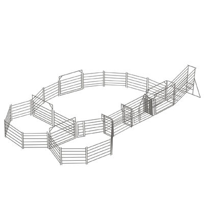 Height 1.6m Galvanized Cattle Livestock Panels Easy Assembly Farm Metal Fence