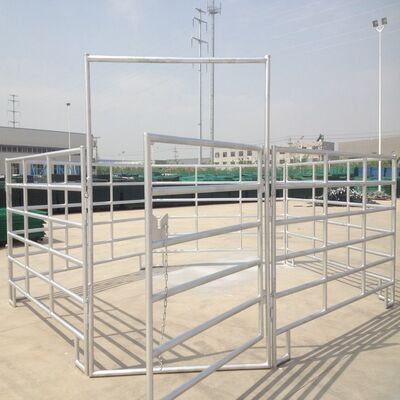 Galvanised Lightweight Portable Horse Panels Round Tube Horse Pen Panels