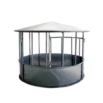 Galvanized Steel Metal Hay Bale Holder For Cattle Hay Feeder With Roof