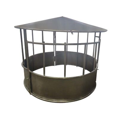 Galvanized Steel Metal Hay Bale Holder For Cattle Hay Feeder With Roof