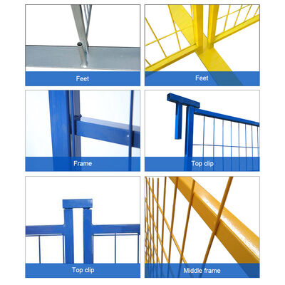 Customized Chain Link Fence Panels 6x12 Temporary Fence Panels