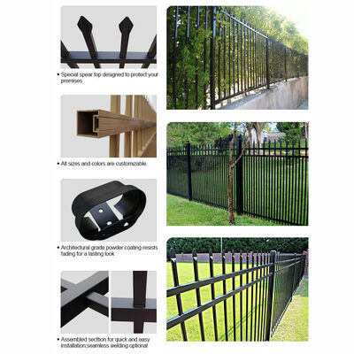 Green Galvanized Steel Fence Customized Galvanized Fence Panels