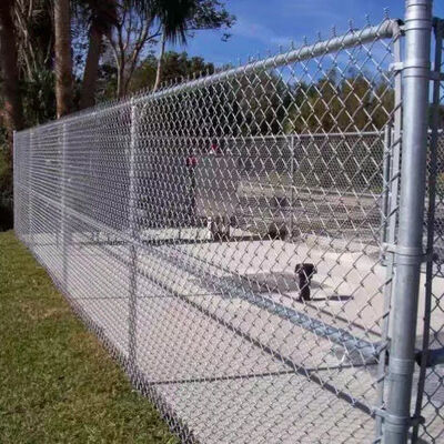 Galvanized PVC Coated Chain Link Fence Panels 2.0mm 2.5mm Thickness