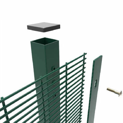 2.0m 2.3m 358 Anti Climb Fence PVC Sprayed 358 Fence Panels Green