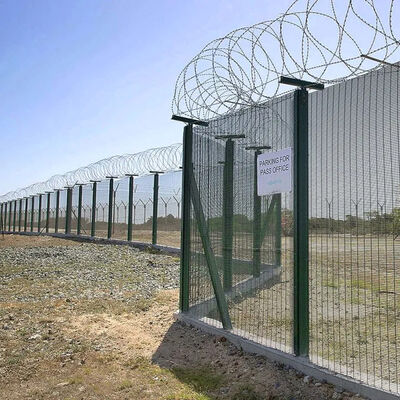 PVC Coated 358 Security Fence 2400mm Width 358 Mesh Fencing Panels