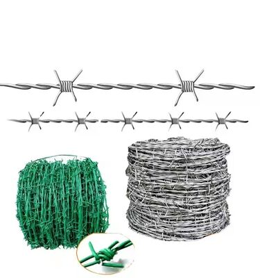 PVC Coated Barbed Wire Farm Affordable Wire Mesh Fence For Preserve Prison