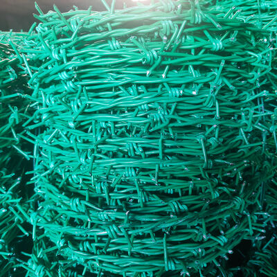 PVC Coated Barbed Wire Farm Affordable Wire Mesh Fence For Preserve Prison