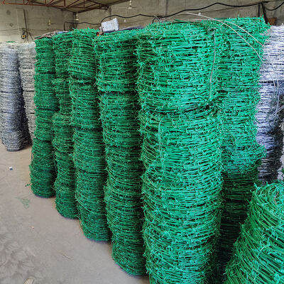 PVC Coated Barbed Wire Farm Affordable Wire Mesh Fence For Preserve Prison