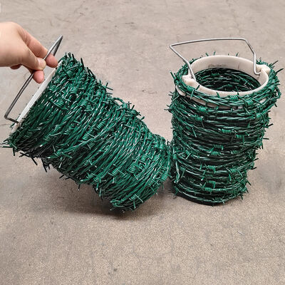 High Tensile Strength Galvanized 100m Barbed Wire Fencing  Preserve Prison