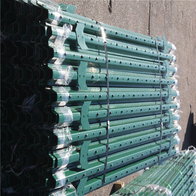 6.5Ft Black Metal Fence Post Hot Galvanized Steel Fence T Posts
