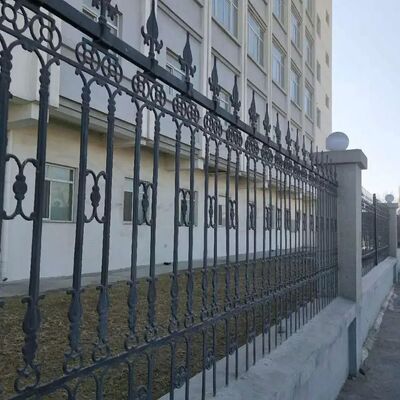 6ft Galvanized Iron Wrought Iron Fence Panels Hot Dip Galvanized Steel Gates for Balconies Pools Houses Metal Frame