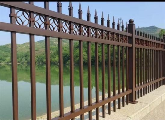 6ft Galvanized Iron Wrought Iron Fence Panels Hot Dip Galvanized Steel Gates for Balconies Pools Houses Metal Frame